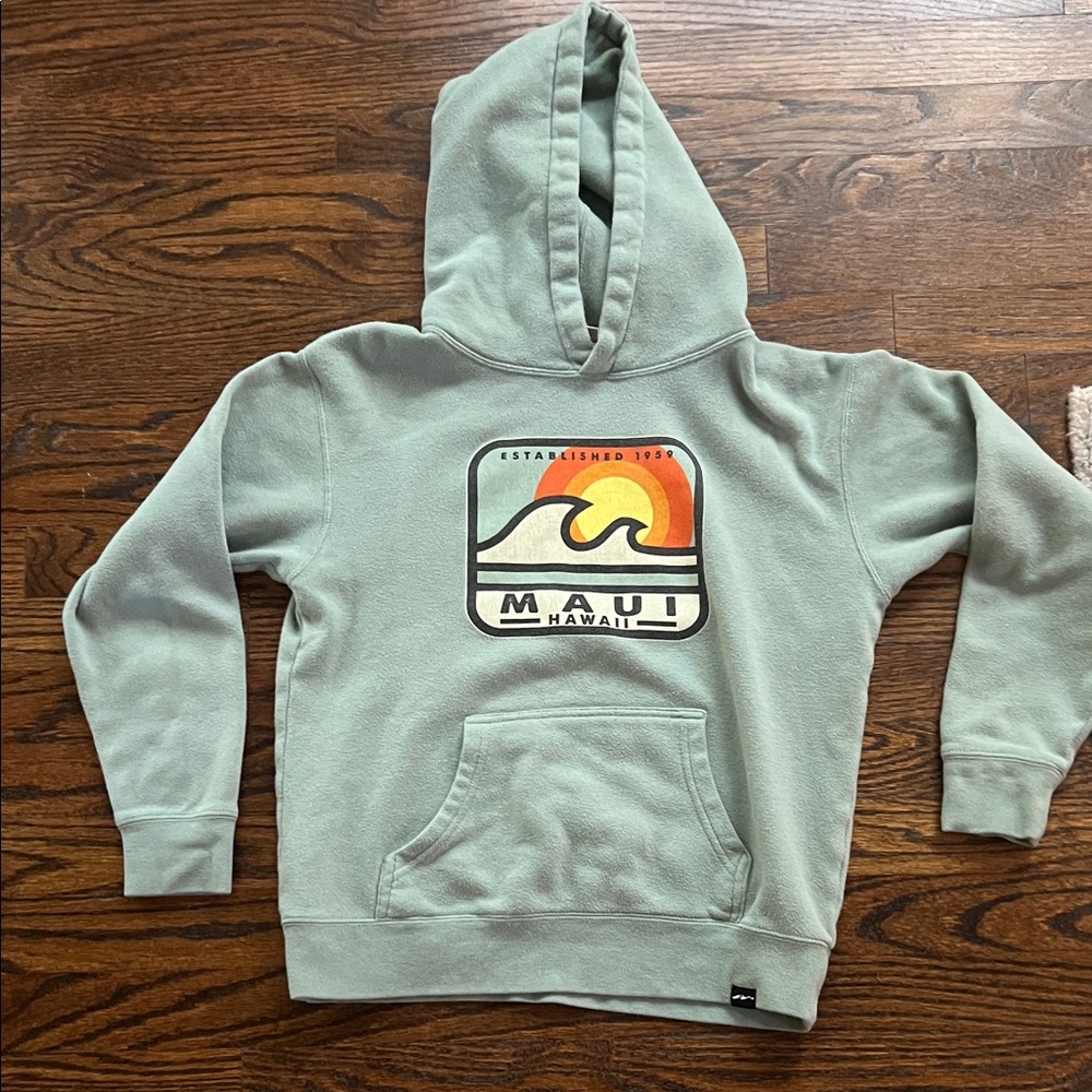 Mint Maui Hawaii Hoodie Youth Medium